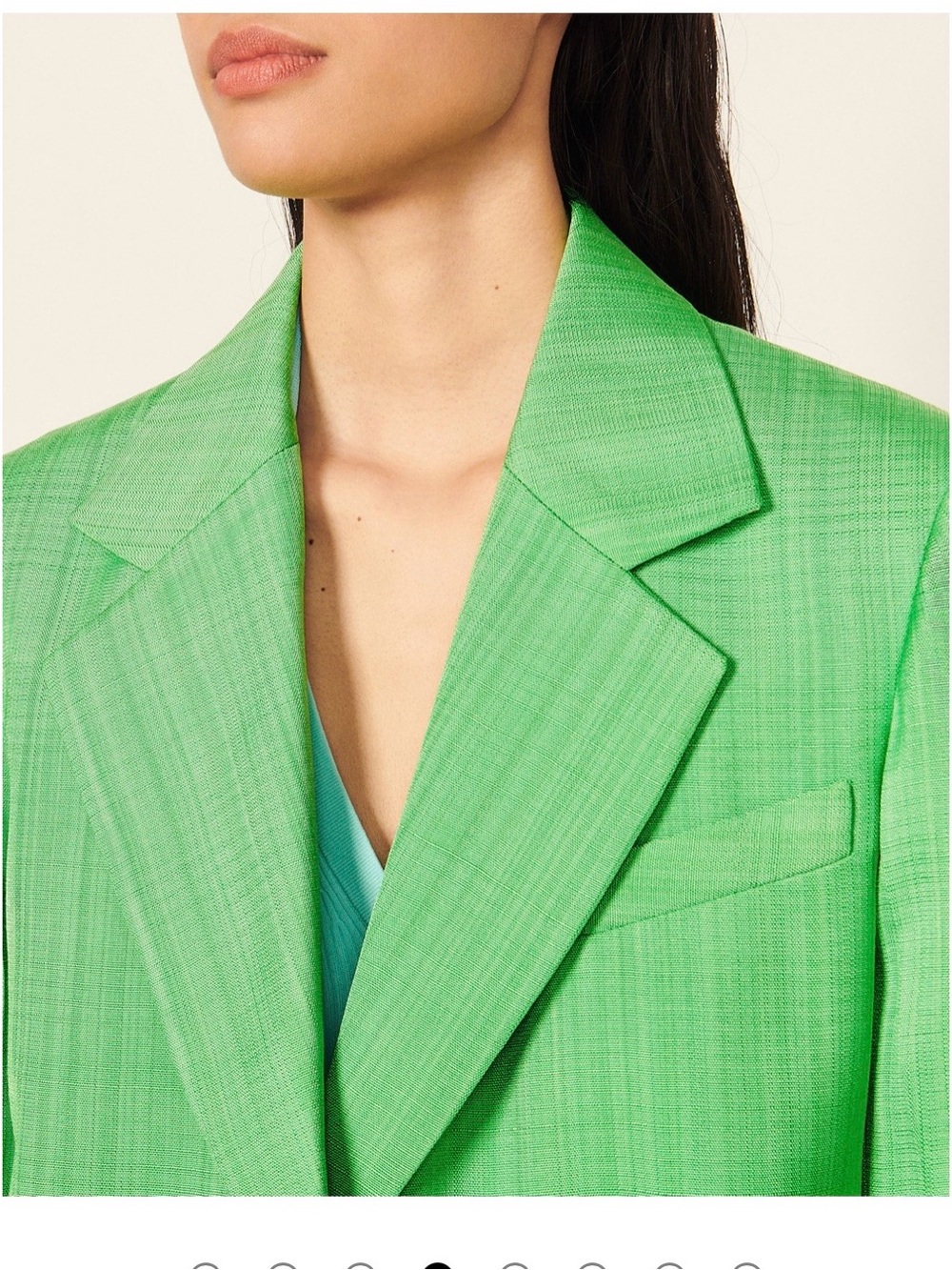 NWOT Sandro Bright Green Two-Button Tailored Blazer, FR 40/ US8 - Picture 2 of 14
